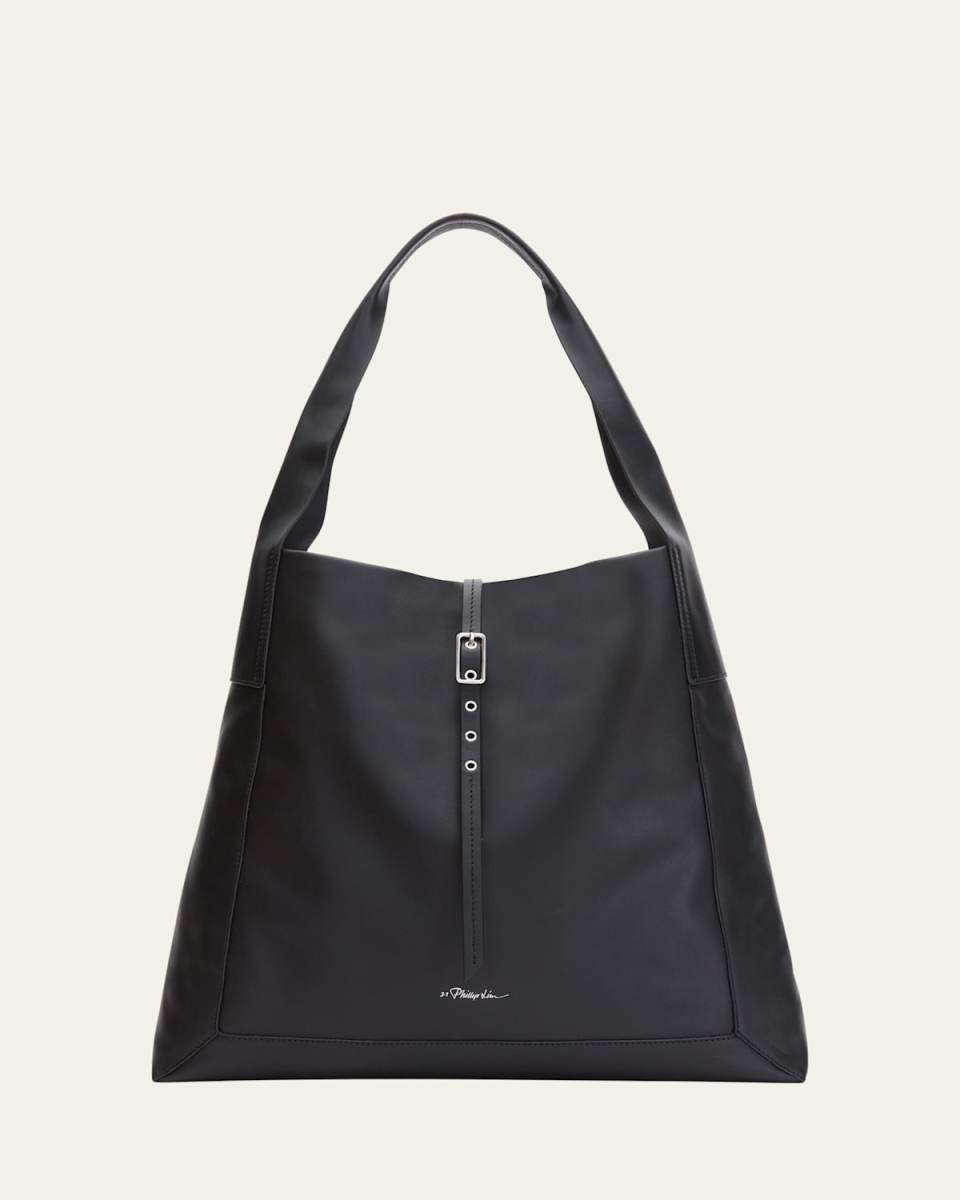 Go Large Buckle Leather Shoulder Bag